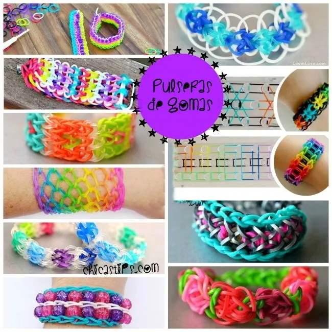 Como hacer pulseras de goma