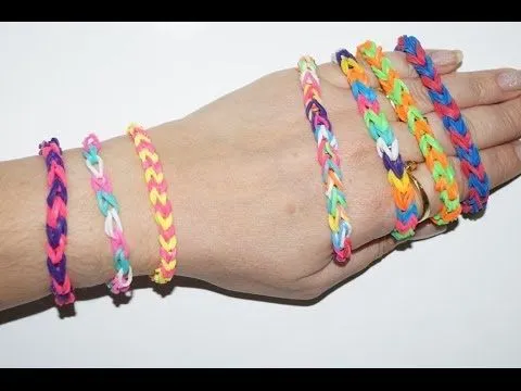 PULSERAS DE GOMAS (3 grosores diferentes) - YouTube PULSERAS DE GOMAS (3 grosores diferentes) - YouTube