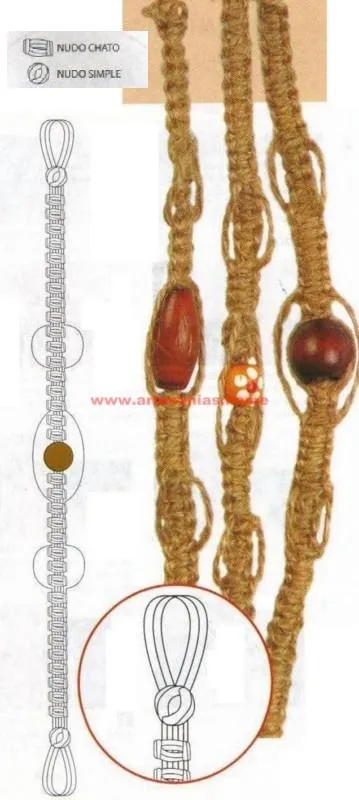 Como hacer pulseras en macramé paso a paso