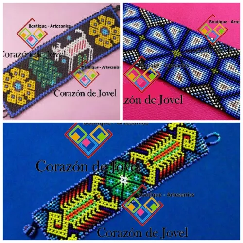 6 Pulseras Tejidas En Chaquira/artesanales De Chiapas!! | Meses sin intereses 6 Pulseras Tejidas En Chaquira/artesanales De Chiapas!! | Meses sin intereses