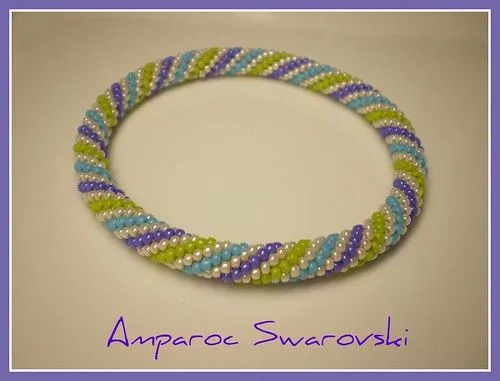Pulseras tejidas a crochet con mostacillas - Imagui Pulseras tejidas a crochet con mostacillas - Imagui