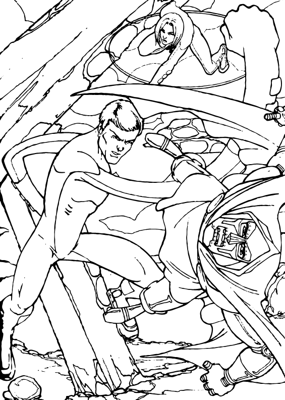 Puñazo fuerte - Dibujos para colorear e imprimir LOS 4 FANTASTICOS Puñazo fuerte - Dibujos para colorear e imprimir LOS 4 FANTASTICOS