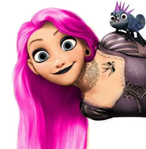 Punk rapunzel and pascal | Steam punk disney | Pinterest