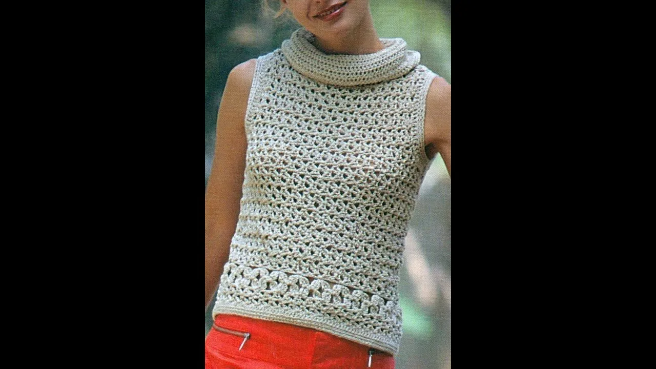 Puntada calada a crochet para blusa - YouTube Puntada calada a crochet para blusa - YouTube