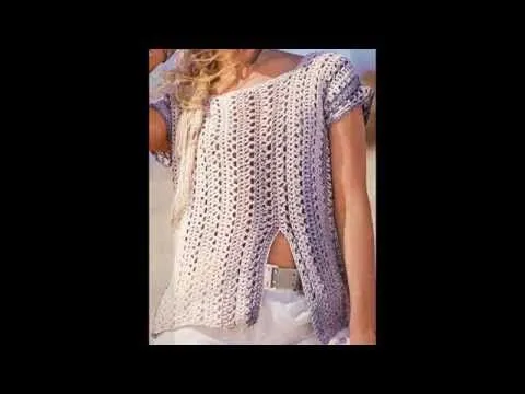 Puntada calada a crochet vertical - YouTube Puntada calada a crochet vertical - YouTube