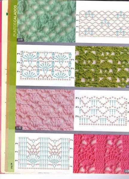 Muestrario de puntadas caladas en crochet - Imagui Muestrario de puntadas caladas en crochet - Imagui