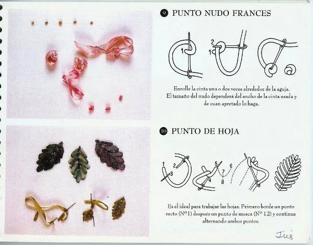 PUNTADAS PASO A PASO PARA BORDAR EN LISTON