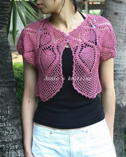 Puntadas de piñas en crochet - Imagui