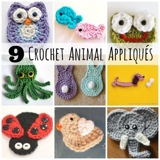 Mis puntadas preferidas: Apliques de animalitos en crochet Mis puntadas preferidas: Apliques de animalitos en crochet