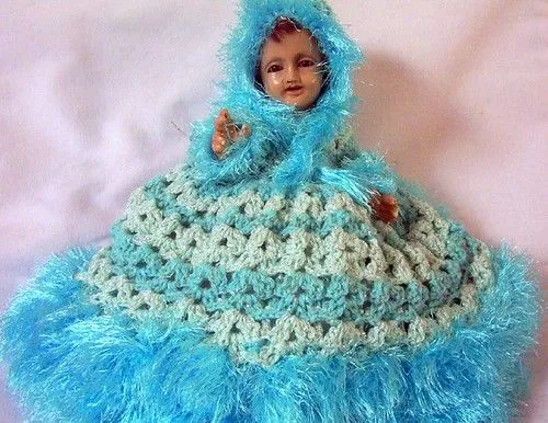 Entre Hilos y Puntadas: Vestido crochet Niño Dios