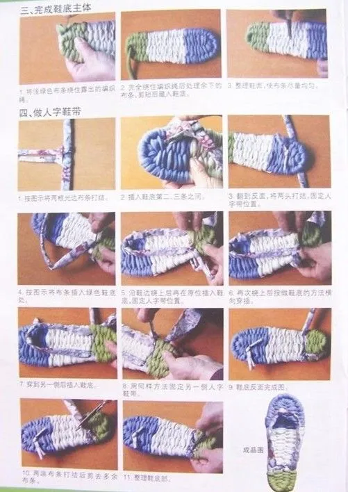 Mis puntadas preferidas: Sandalias con trapillo o camiseta