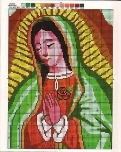 Mis puntadas preferidas: Virgen para bordar en punto de cruz