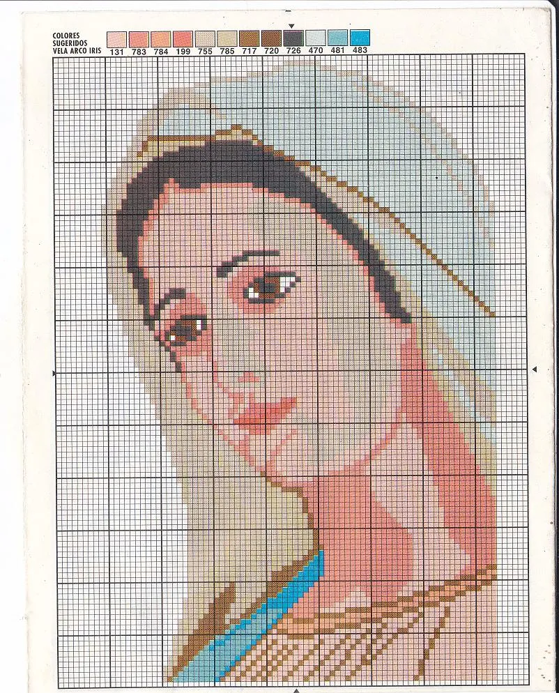 Mis puntadas preferidas: Virgen para bordar en punto de cruz