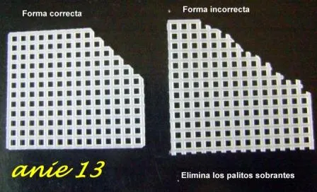 Puntadas de rafia en malla - Imagui