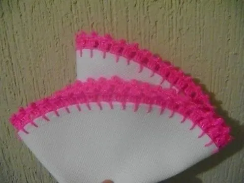 PUNTILLA EN CROCHET ANEL #1 CARPETA ROSA - YouTube