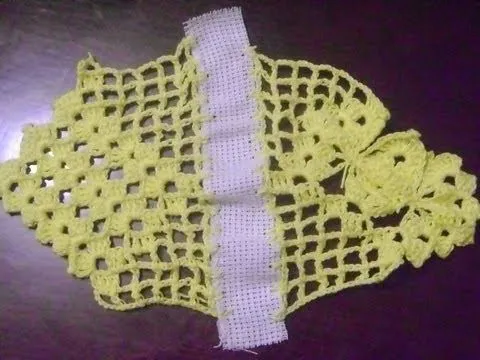 PUNTILLA EN CROCHET PARA MANTEL (DOBLE MARIPOSA ) - YouTube