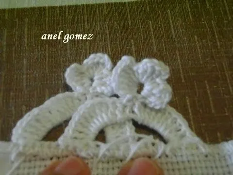 PUNTILLA TEJIDA EN CROCHET AMERICA - YouTube