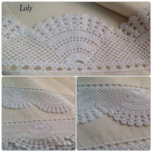 Puntillas en crochet para sabanitas de bebé - Imagui