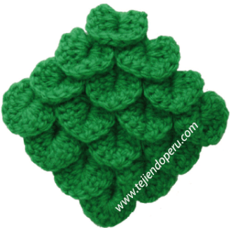 punto cocodrilo o escamas en crochet - crochet crocodile stitch punto cocodrilo o escamas en crochet - crochet crocodile stitch
