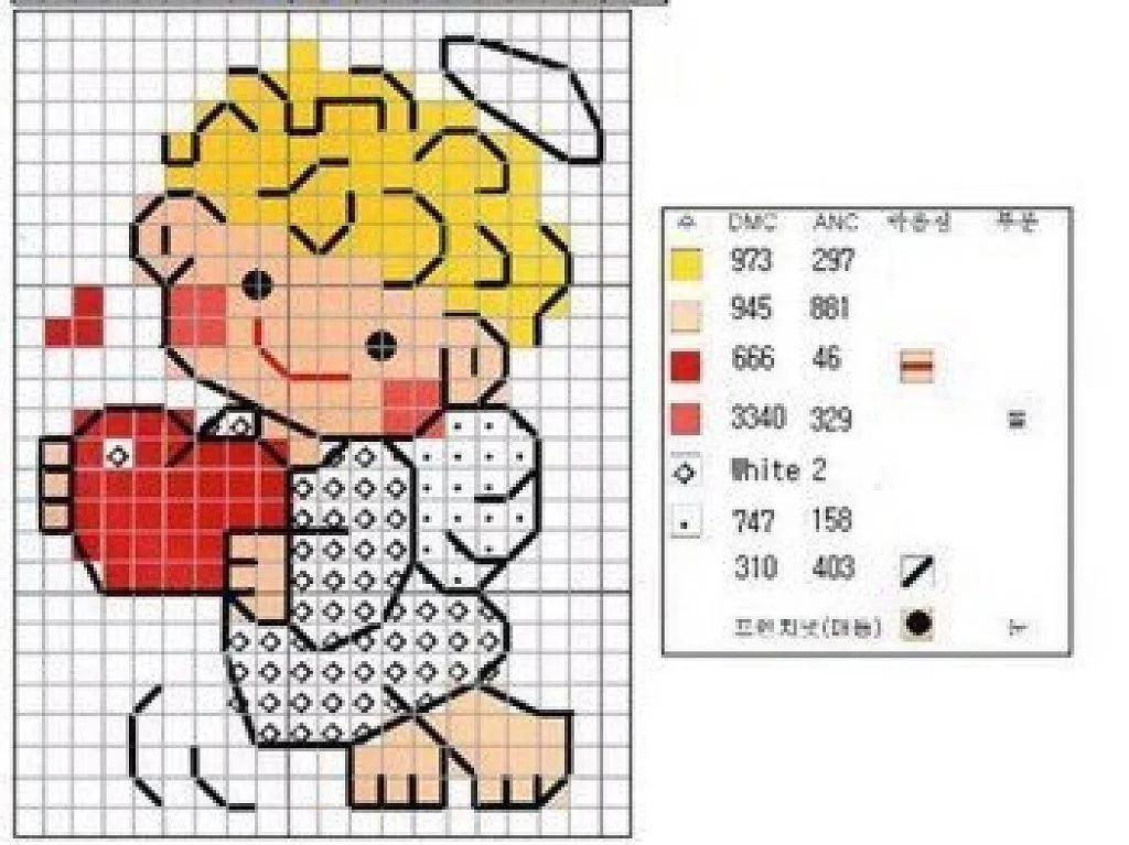 punto de cruz angelitos (3) | Aprender manualidades es facilisimo. punto de cruz angelitos (3) | Aprender manualidades es facilisimo.