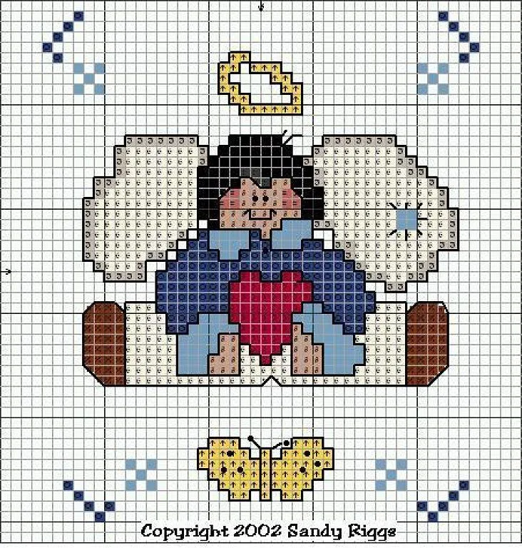 punto de cruz angelitos (4) | Aprender manualidades es facilisimo. punto de cruz angelitos (4) | Aprender manualidades es facilisimo.