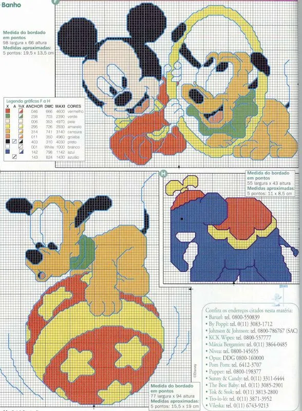 Punto cruz baby Disney - Imagui