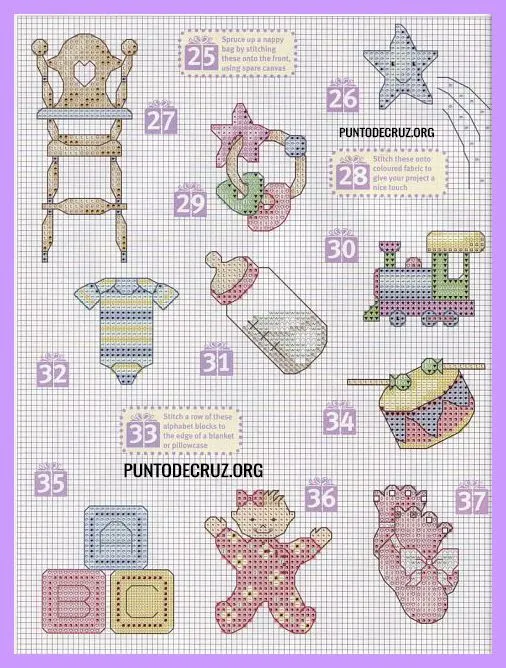 ▷ PUNTO DE CRUZ PARA BEBÉS: ¡Los mejores gráficos! ▷ PUNTO DE CRUZ PARA BEBÉS: ¡Los mejores gráficos!