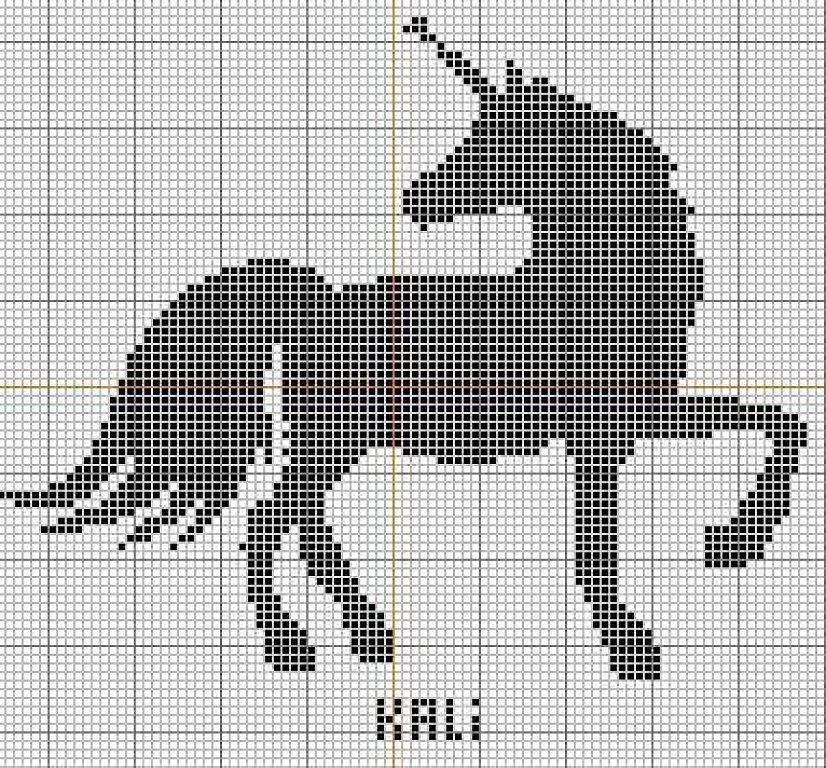 caballos punto cruz patrones (2) | Aprender manualidades es ...