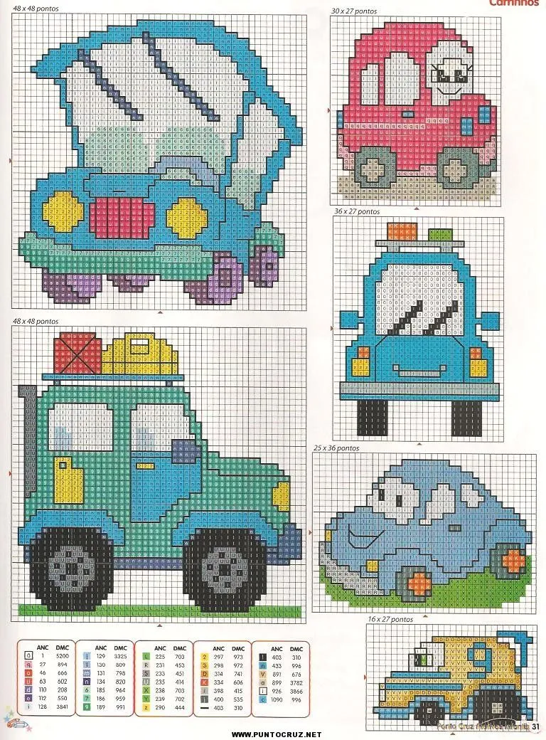 Punto de cruz de cochecitos | Punto de cruz - Colección de ... Punto de cruz de cochecitos | Punto de cruz - Colección de ...