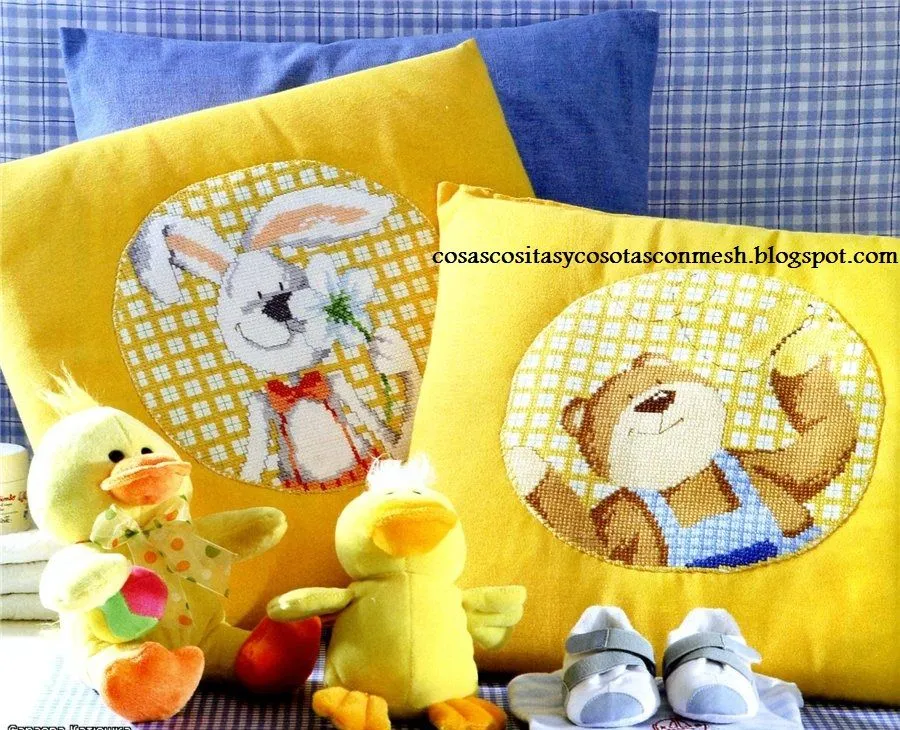 Punto de cruz cojines : cositasconmesh