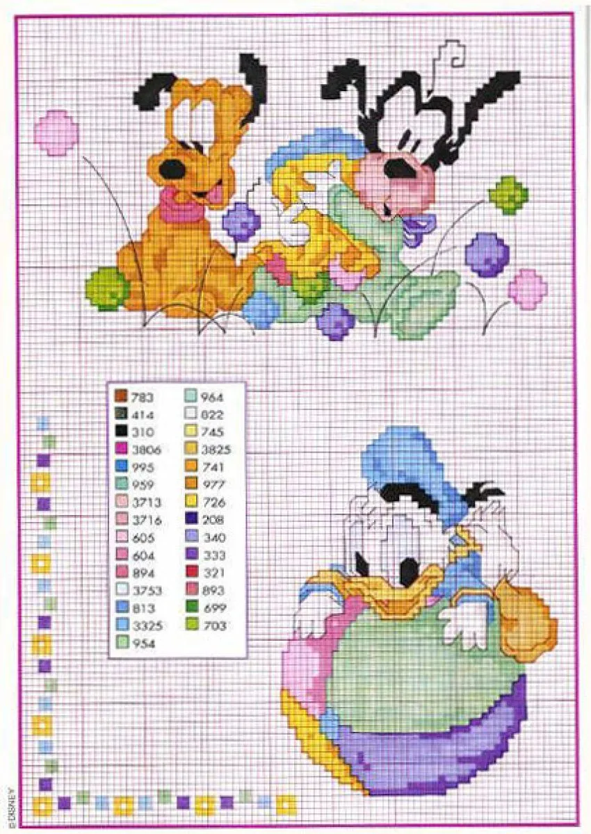 Punto de cruz disney | Manualidades