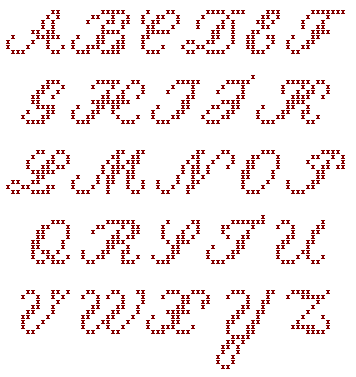 Punto De Cruz: Esquema Todas Las Letras Del Abecedario Punto De Cruz: Esquema Todas Las Letras Del Abecedario