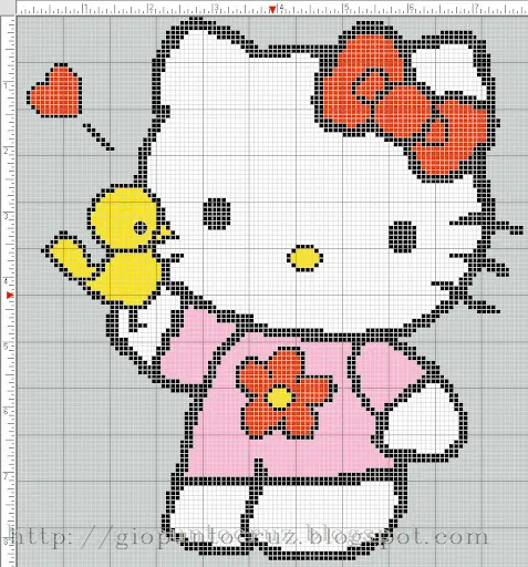 Punto de cruz esquemas de Hello Kitty | En Punto de cruz