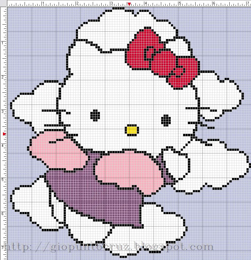 Punto de cruz esquemas de Hello Kitty | En Punto de cruz Punto de cruz esquemas de Hello Kitty | En Punto de cruz