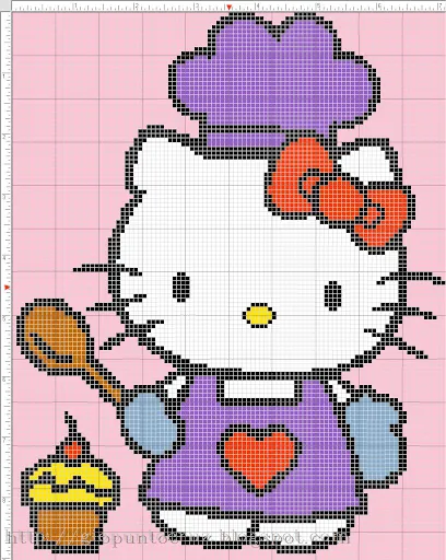 Punto de cruz esquemas de Hello Kitty | En Punto de cruz Punto de cruz esquemas de Hello Kitty | En Punto de cruz