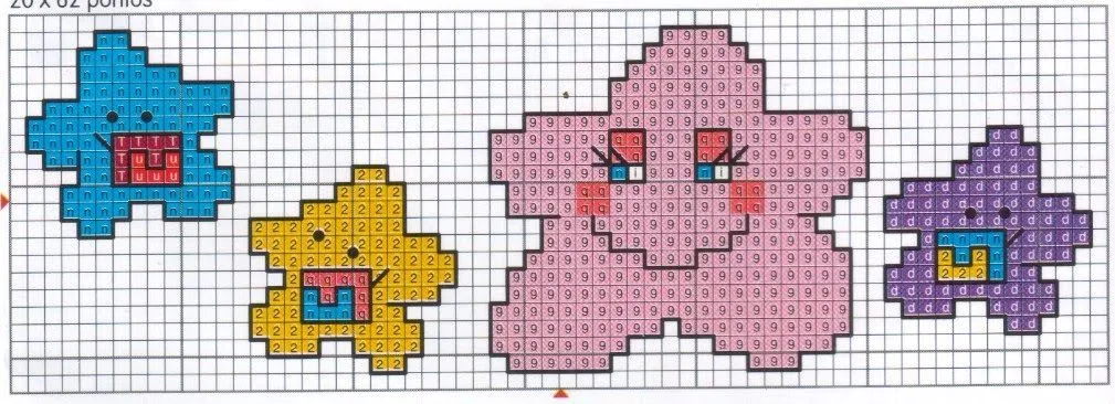 Punto de cruz de estrellas para bebes | Punto de cruz - Colección ... Punto de cruz de estrellas para bebes | Punto de cruz - Colección ...