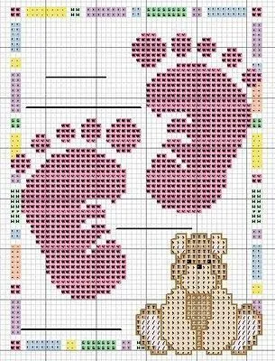 punto de cruz | Gráfico en punto de cruz de manos de bebe | stich ... punto de cruz | Gráfico en punto de cruz de manos de bebe | stich ...