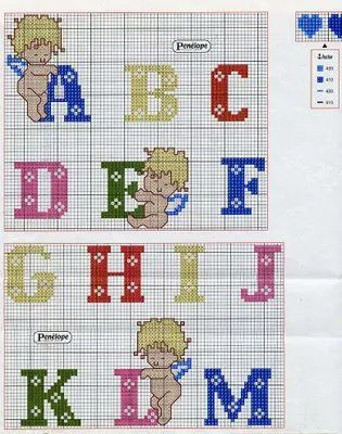 Patrones de abecedarios infantiles en punto de cruz gratis - Imagui Patrones de abecedarios infantiles en punto de cruz gratis - Imagui