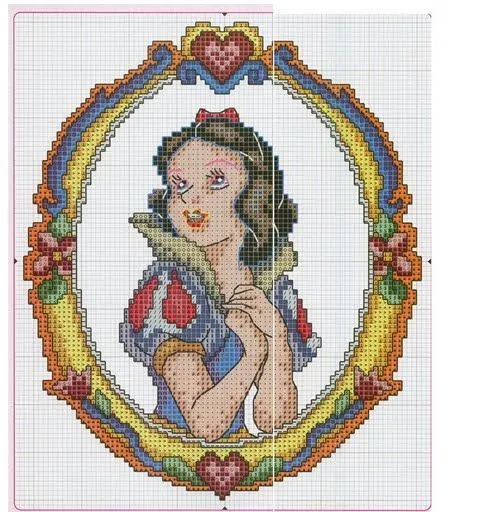 Punto de Cruz GRATIS: Blancanieves Princesas disney Punto de Cruz GRATIS: Blancanieves Princesas disney