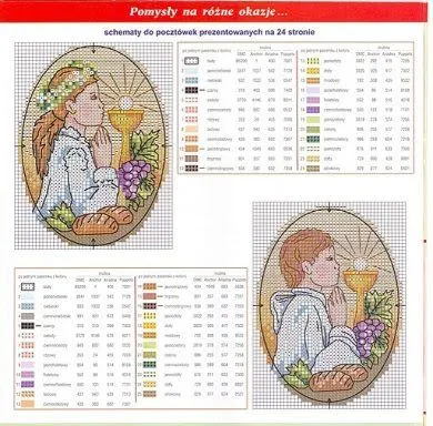 Punto de Cruz GRATIS: Comunión de Niño y de Niña. Punto de Cruz GRATIS: Comunión de Niño y de Niña.