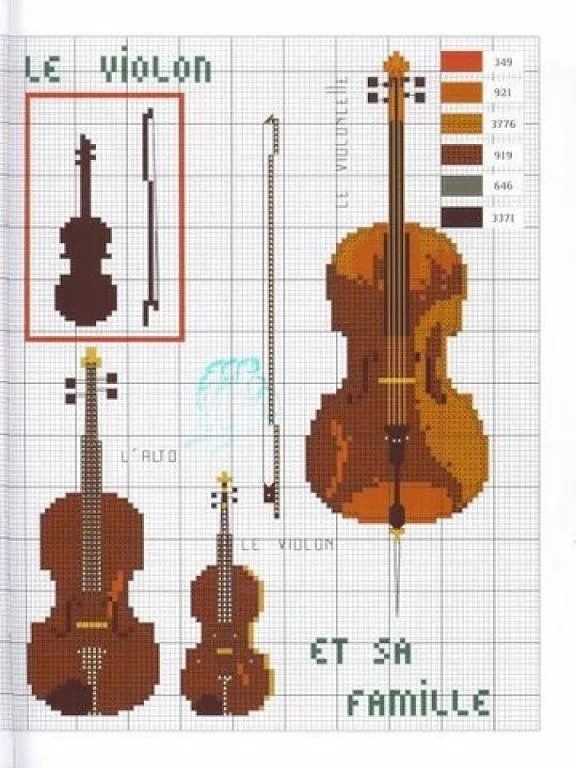 guitarra punto cruz (5) | Aprender manualidades es facilisimo.com