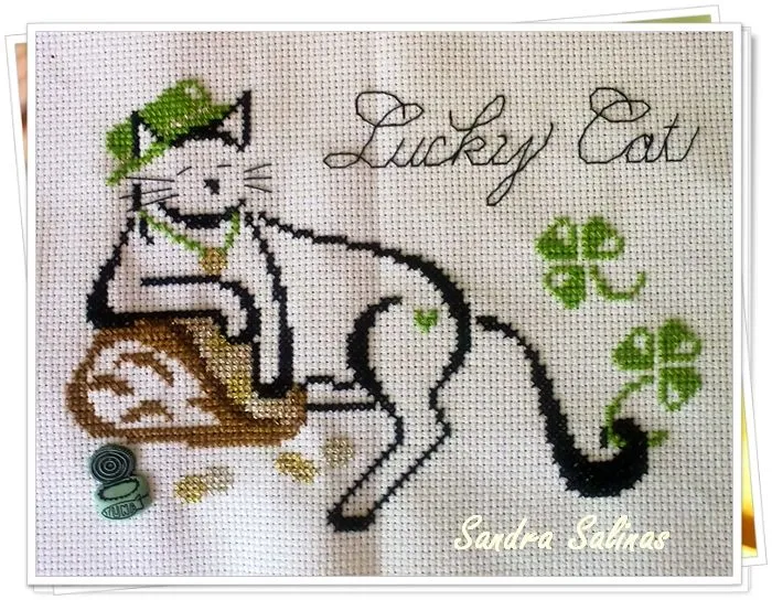 PUNTO DE CRUZ... MI HOBBY: GATO DE MARZO