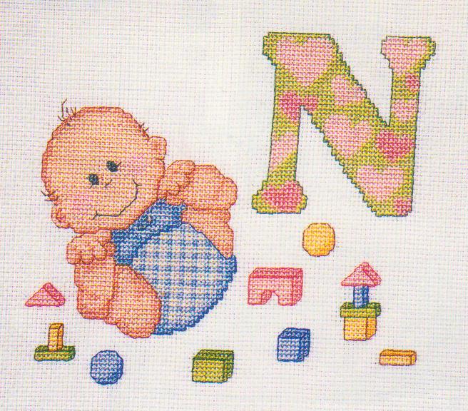 Punto Cruz: Bebes: Letras en Punto Cruz - Aprende Punto Cruz Punto Cruz: Bebes: Letras en Punto Cruz - Aprende Punto Cruz