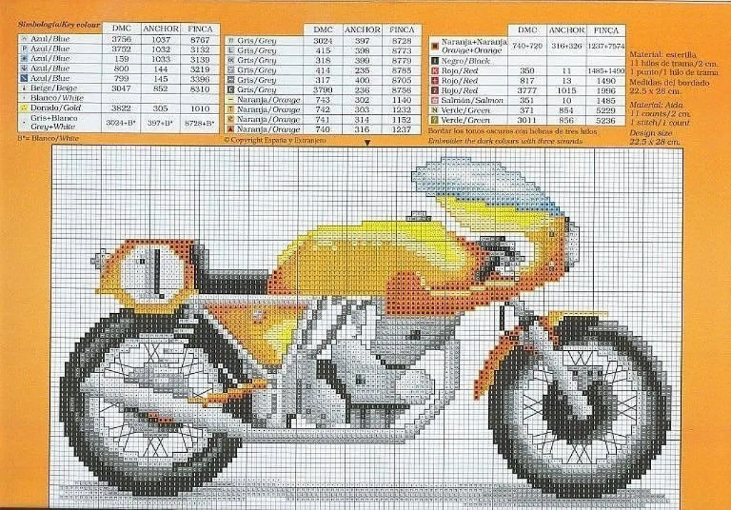 punto de cruz motos | Aprender manualidades es facilisimo. punto de cruz motos | Aprender manualidades es facilisimo.