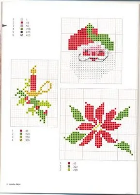 patrones de flores de navidad y adornos para hacer en punto de cruz patrones de flores de navidad y adornos para hacer en punto de cruz