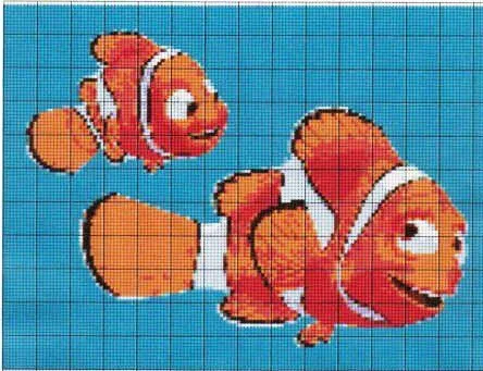 Punto de cruz nemo - Imagui