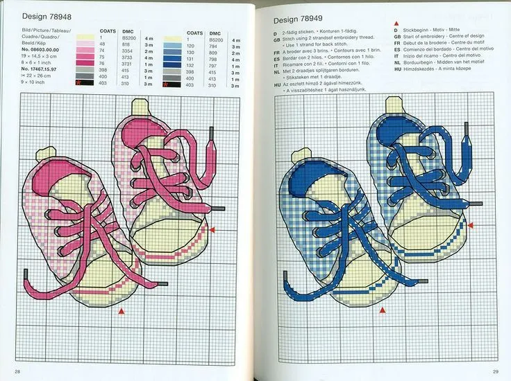 zapatillas bebe punto de cruz | Punto de cruz (patrones ... zapatillas bebe punto de cruz | Punto de cruz (patrones ...