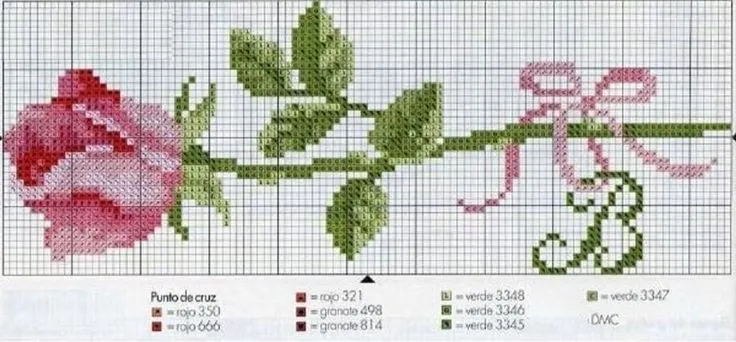 punto de cruz: patrones de rosas en puntos de libros | Puntos de ...