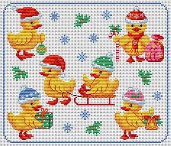Punto cruz de patitos - Imagui