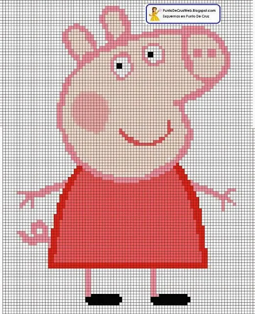 Punto De Cruz: Patrón Peppa Pig